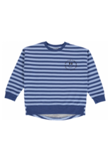 Beau Loves Beau Loves Blue Stripes Relaxed Fit Sweatshirt