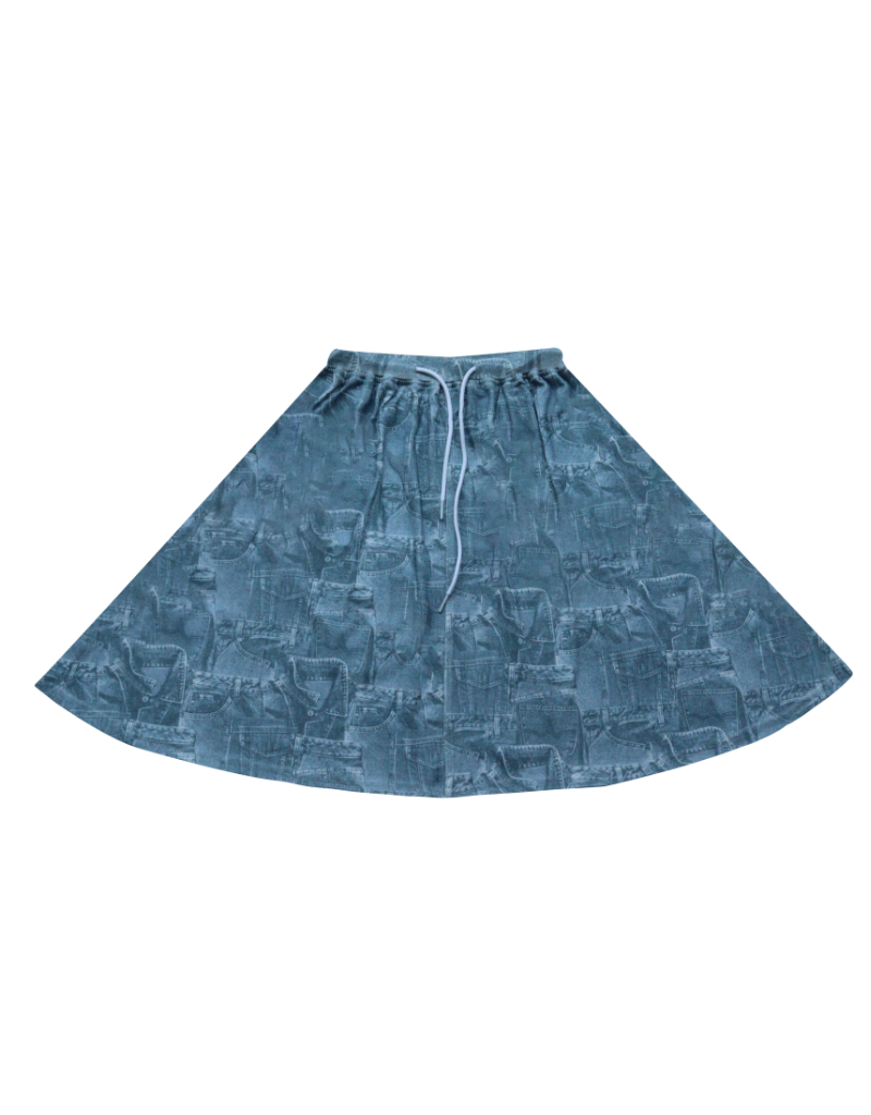 Crew Crew Jean Patchwork Printed Skirt