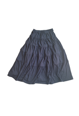 Kikio Kikio Long Tiered Solid Skirt-SB2CY1808SL