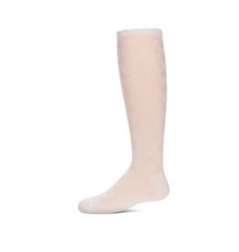 Memoi Memoi Open Work Heart Knee High MKF-7166