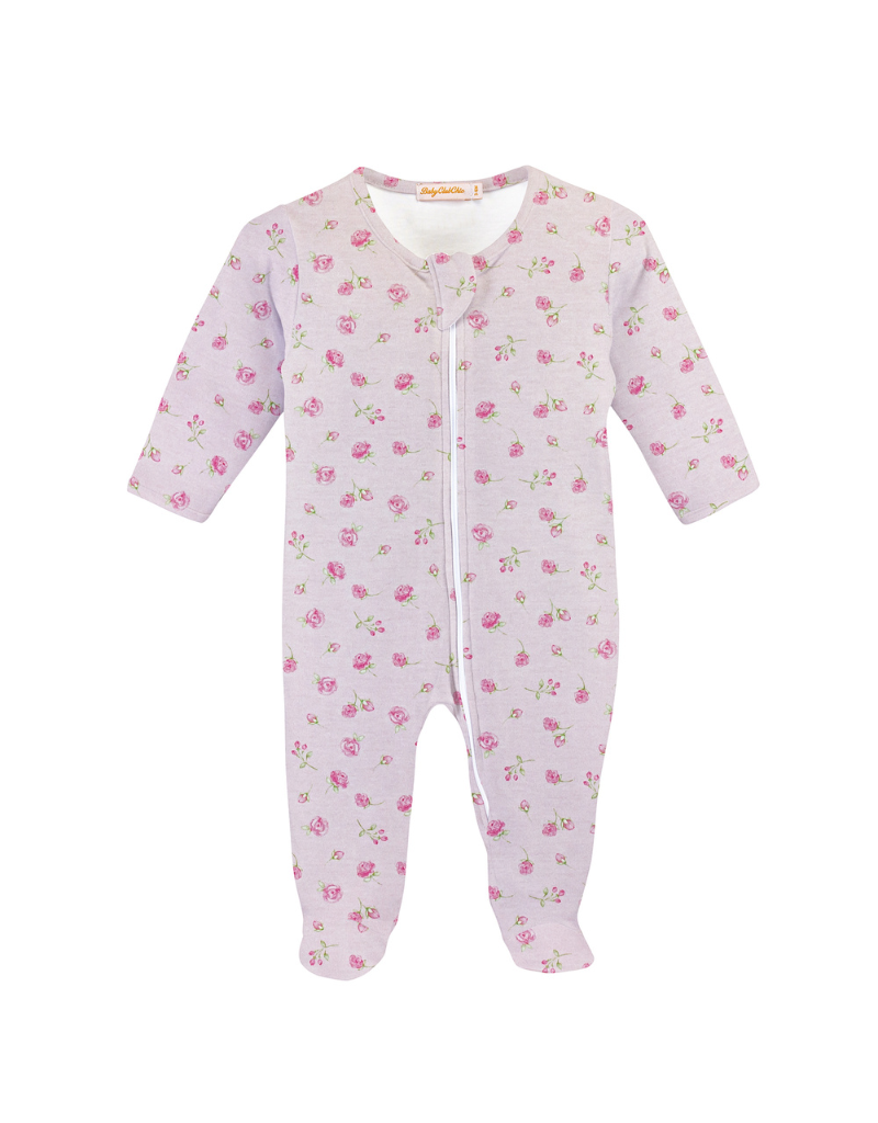 Baby Club Chic Baby Club Chic Rosebuds Footie