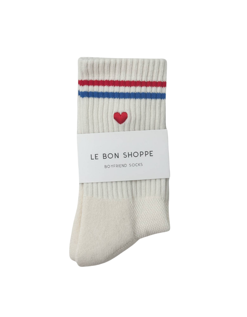 Le Bon Shoppe Le Bon Shoppe Embroidered Boyfriend Socks