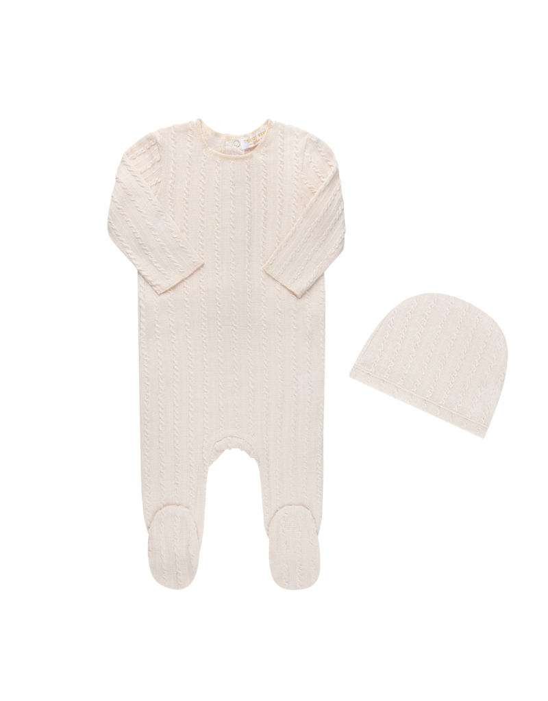 Tricot Bebe Tricot Bebe Cable Footie