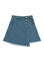 Coco Blanc Coco Blanc Denim Button Skirt