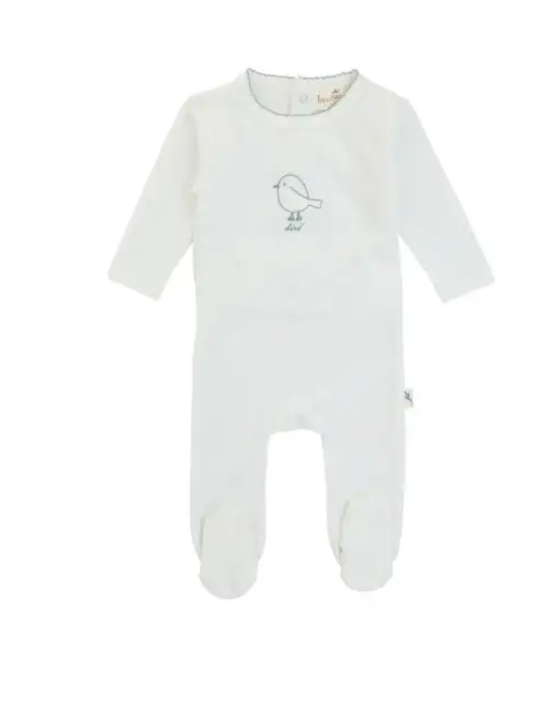 Bondoux Bondoux Boys Birdie Embroidery Footie