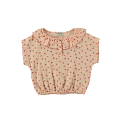 Tocoto Vintage Tocoto Vintage Blouse with Hearts Tee-S90124-B