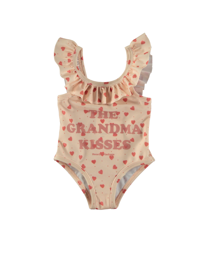 Tocoto Vintage Tocoto Vintage Infant  Hearts Swimsuit-S42024-B