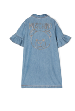 Moschino Moschino Rhinestones Denim Dress-HDV0EM