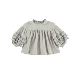 Coco Au Lait Coco au Lait Gray Double Gauze Blouse