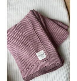Little Threads Little Threads Mauve Pink Knitted Cotton Blanket