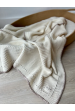 Little Threads Little Threads Oat Cream Knitted Cotton Blanket