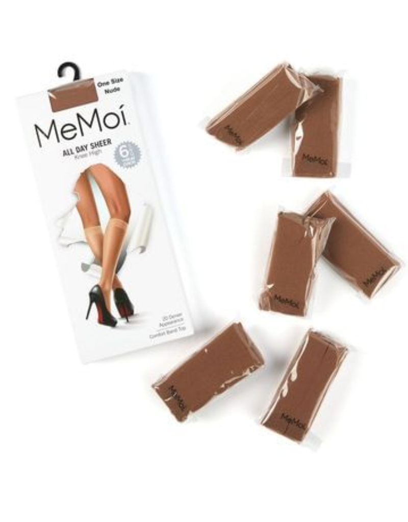 Memoi Memoi All Day Sheer Knee High 20D 6 Pack MM-4076