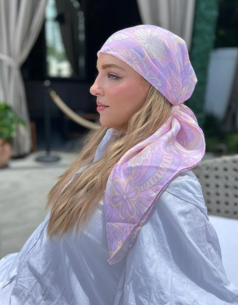 The Scarf Bar The Scarf Bar Pastel 80' Style Square Headscarf