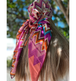 The Scarf Bar The Scarf Bar Classic Pretied Pink Tones Missoni with Velvet Grip