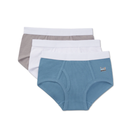 Memoi Memoi On The Move Boys Ribbed Brief 3 Pair Pack-MKU1352