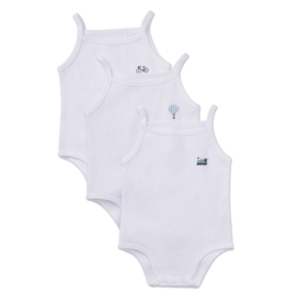 Memoi Memoi Ribbed On The Move Boys Bodysuits 3 Pack-MKU2060