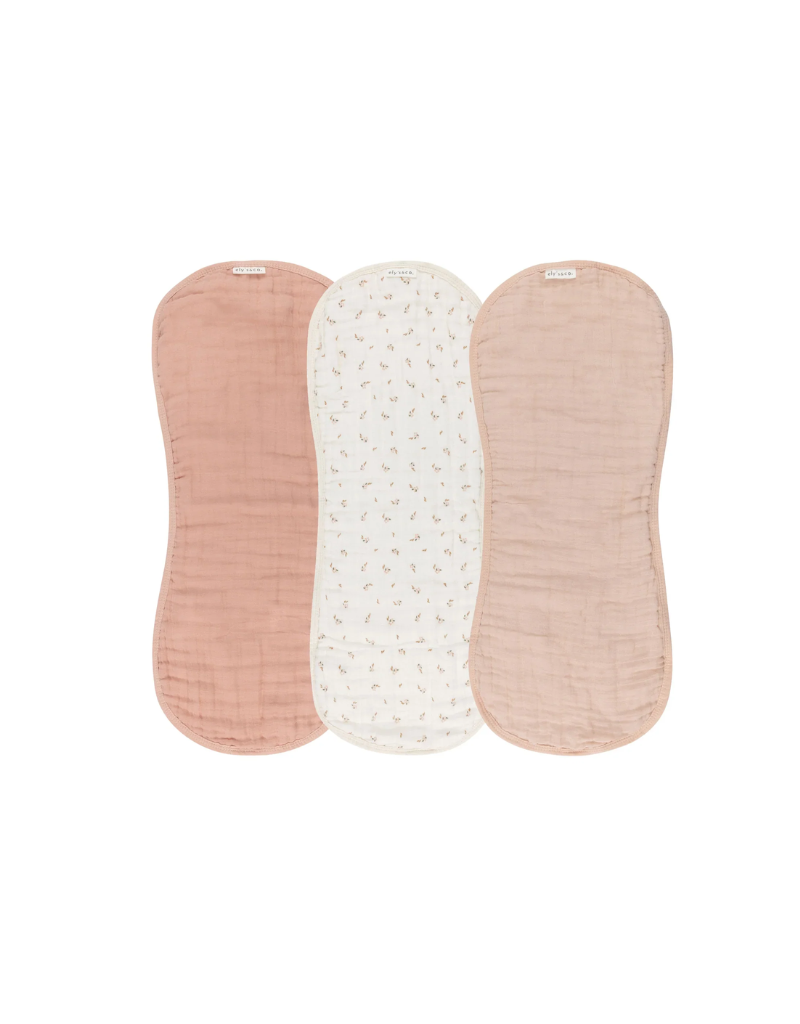 Ely's & Co Ely's & Co  Floral Pink  Muslin Burp Cloths