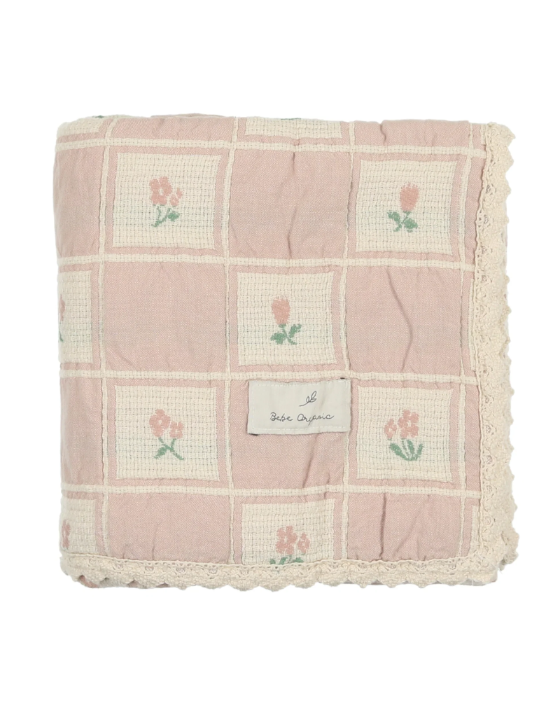 Bebe Organic Bebe Organic Daisy Mauve Patchwork Blanket