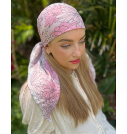 The Scarf Bar The Scarf Bar Blooming Dahlias Square Headscarf-Regular Size