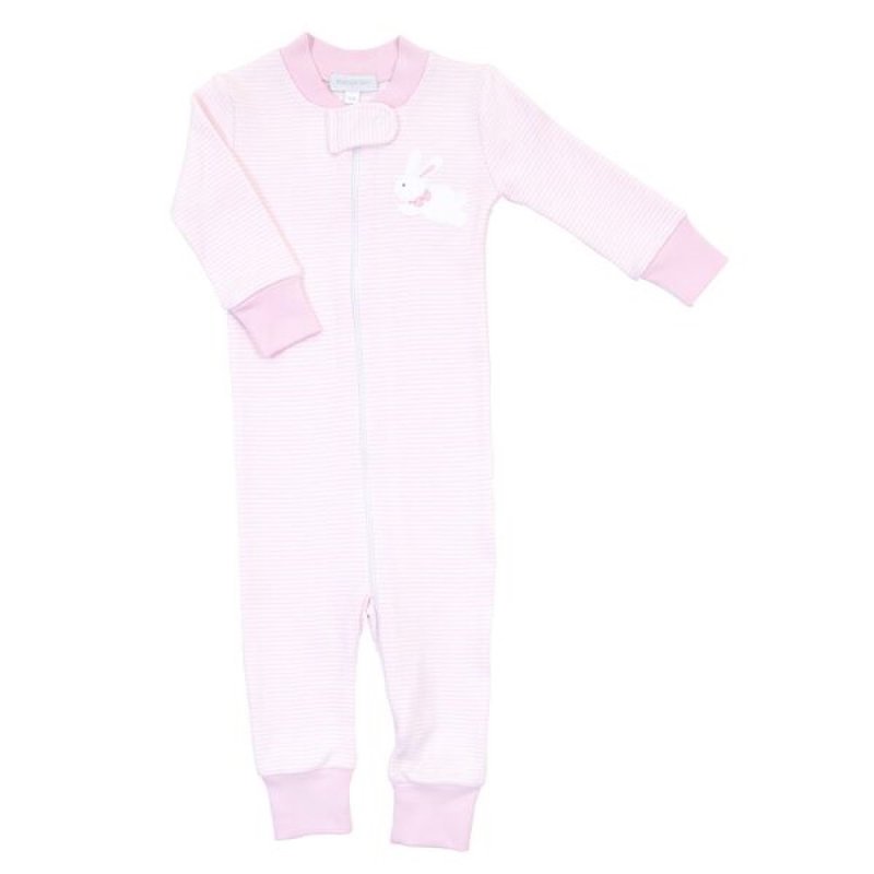 Magnolia Baby Baby Boy Bunny Applique Gown Blue