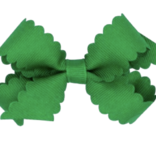Wee Ones Wee Ones Mini Green Scallop Edge Bow