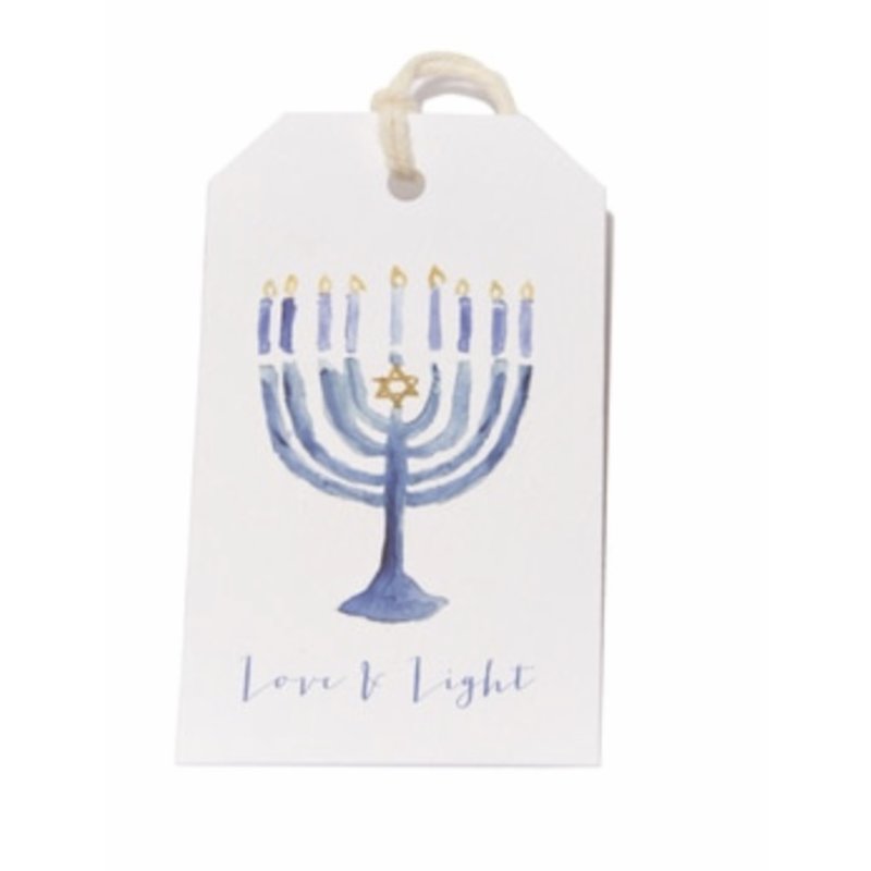 Over The Moon Menorah Gift Tag