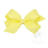 Wee Ones Wee Ones Mini Light Yellow Scallop Edge Bow