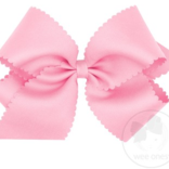 Wee Ones Wee Ones King Pearl Pink Scallop Edge Bow