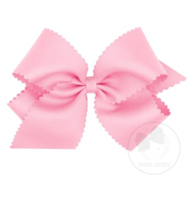 Wee Ones Wee Ones King Pearl Pink Scallop Edge Bow