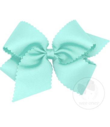 Wee Ones Wee Ones King Crystalline Scallop Edge Bow