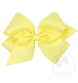 Wee Ones Wee Ones King Light Yellow Scallop Edge Bow