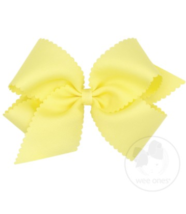 Wee Ones Wee Ones King Light Yellow Scallop Edge Bow