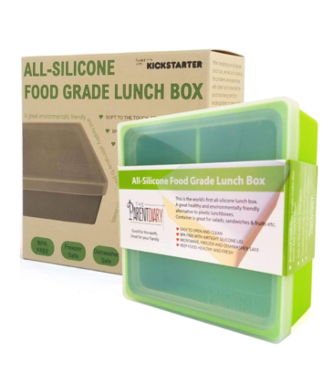 Single Compartment Silicone Lunch Box - Green - Bibs and Kids Boutique
