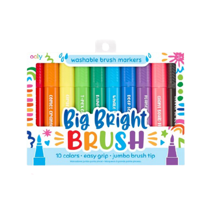 Ooly Ooly Big Bright Brush Markers - Set of 10