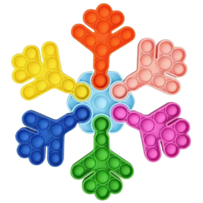 Pop-It Rainbow Snowflake Pop-It Puzzle