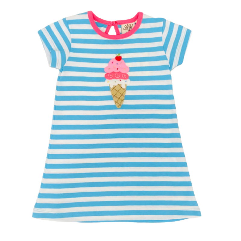 Luigi Luigi Striped Ice Cream Cone Dress