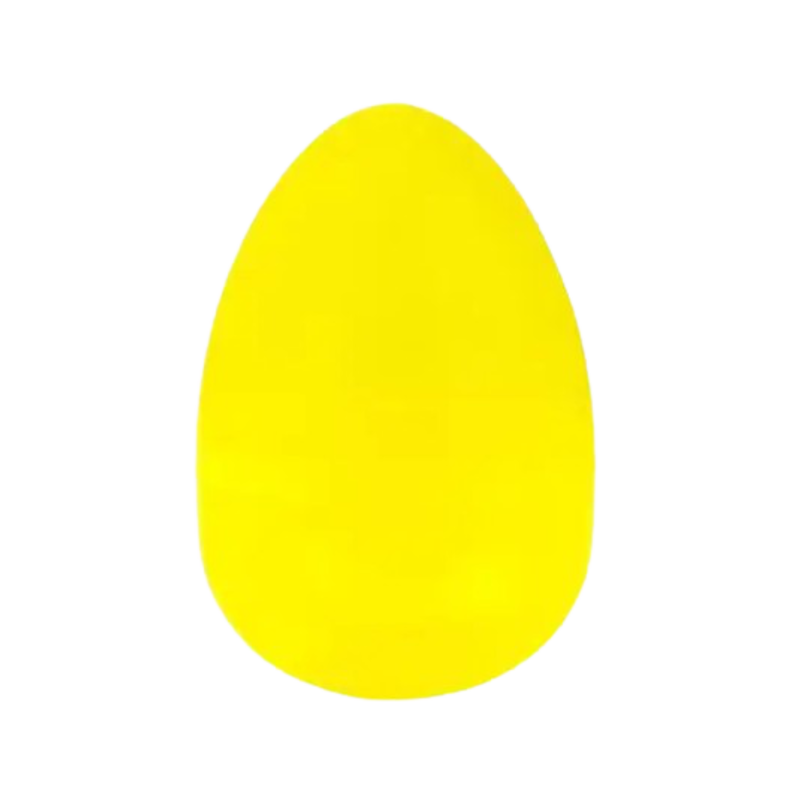 8" Jumbo Yellow Plastic Easter Egg