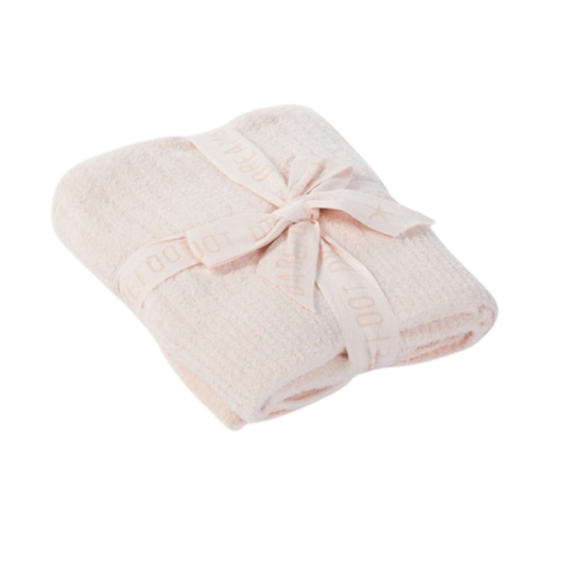 Barefoot Dreams CozyChic Lite Ribbed Blanket - Pink - Bibs and Kids Boutique