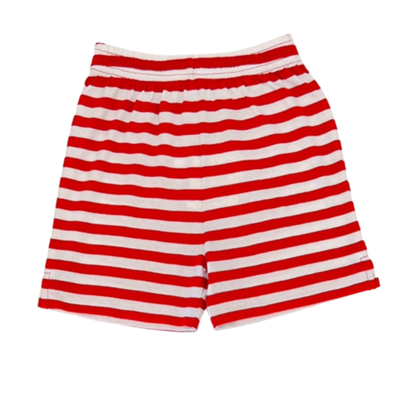 Luigi Luigi Jersey Striped Deep Red/White Shorts