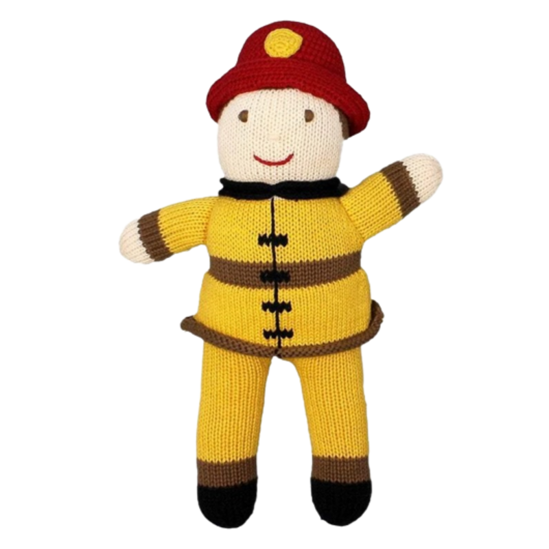 Zubels Zubels Frank the Fireman 12" Knit Doll
