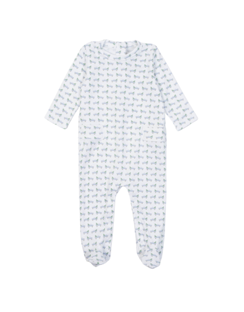 Lila + Hayes Preston Romper - Holiday Truck - Bibs and Kids Boutique