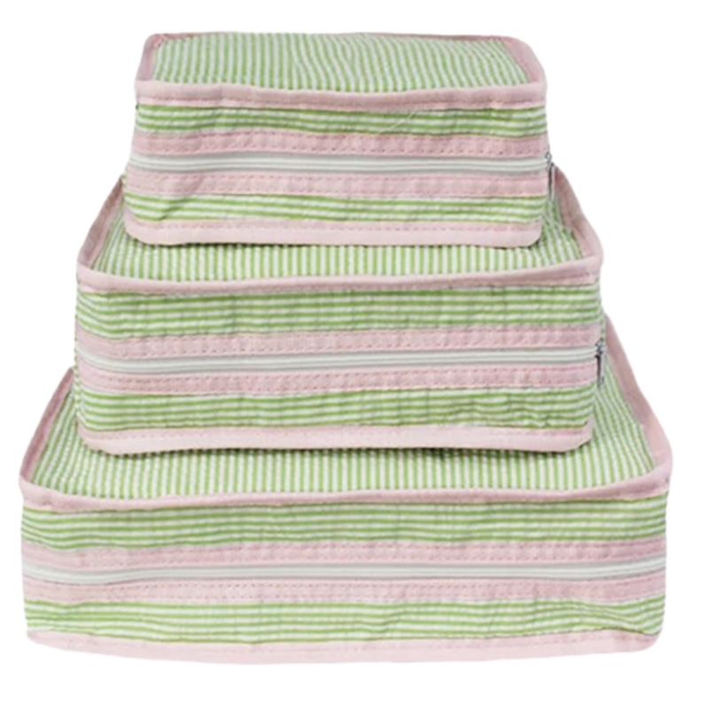 Mint Mint Seersucker Stacking Set - Sweet Pea