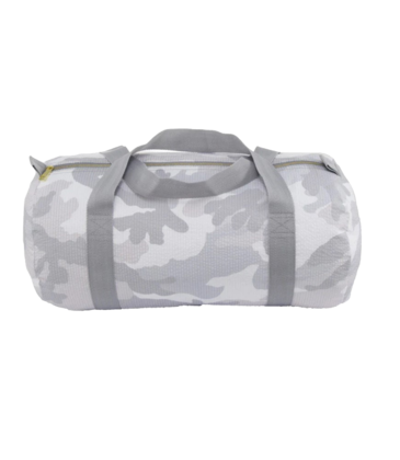 Mint Mint Seersucker Medium Duffel - Snow Camo