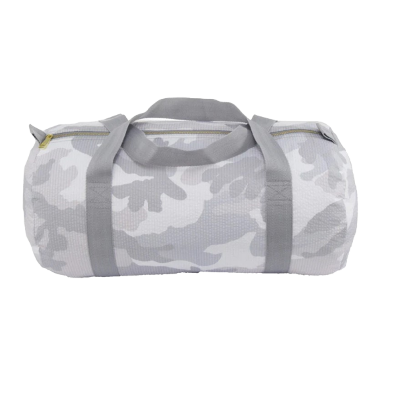 Mint Mint Seersucker Medium Duffel - Snow Camo