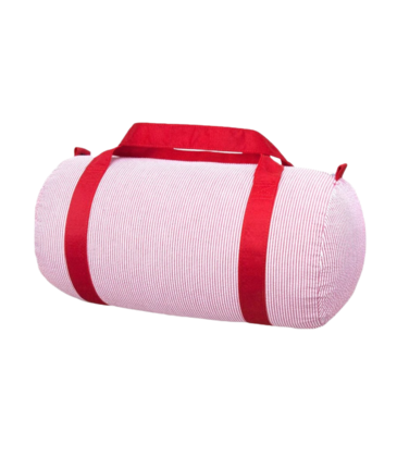 Mint Mint Seersucker Medium Duffel - Red