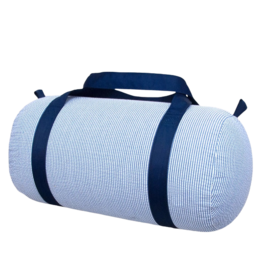 Mint Mint Seersucker Medium Duffel - Navy