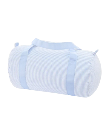 Mint Mint Seersucker Medium Duffel - Baby Blue