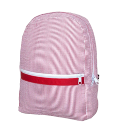 Mint Mint Seersucker Medium Backpack - Red