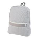 Mint Mint Seersucker Medium Backpack - Grey