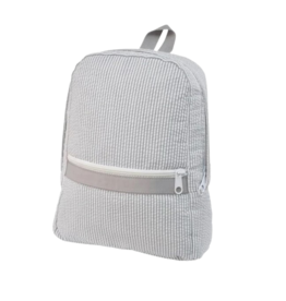 Mint Mint Seersucker Medium Backpack - Grey